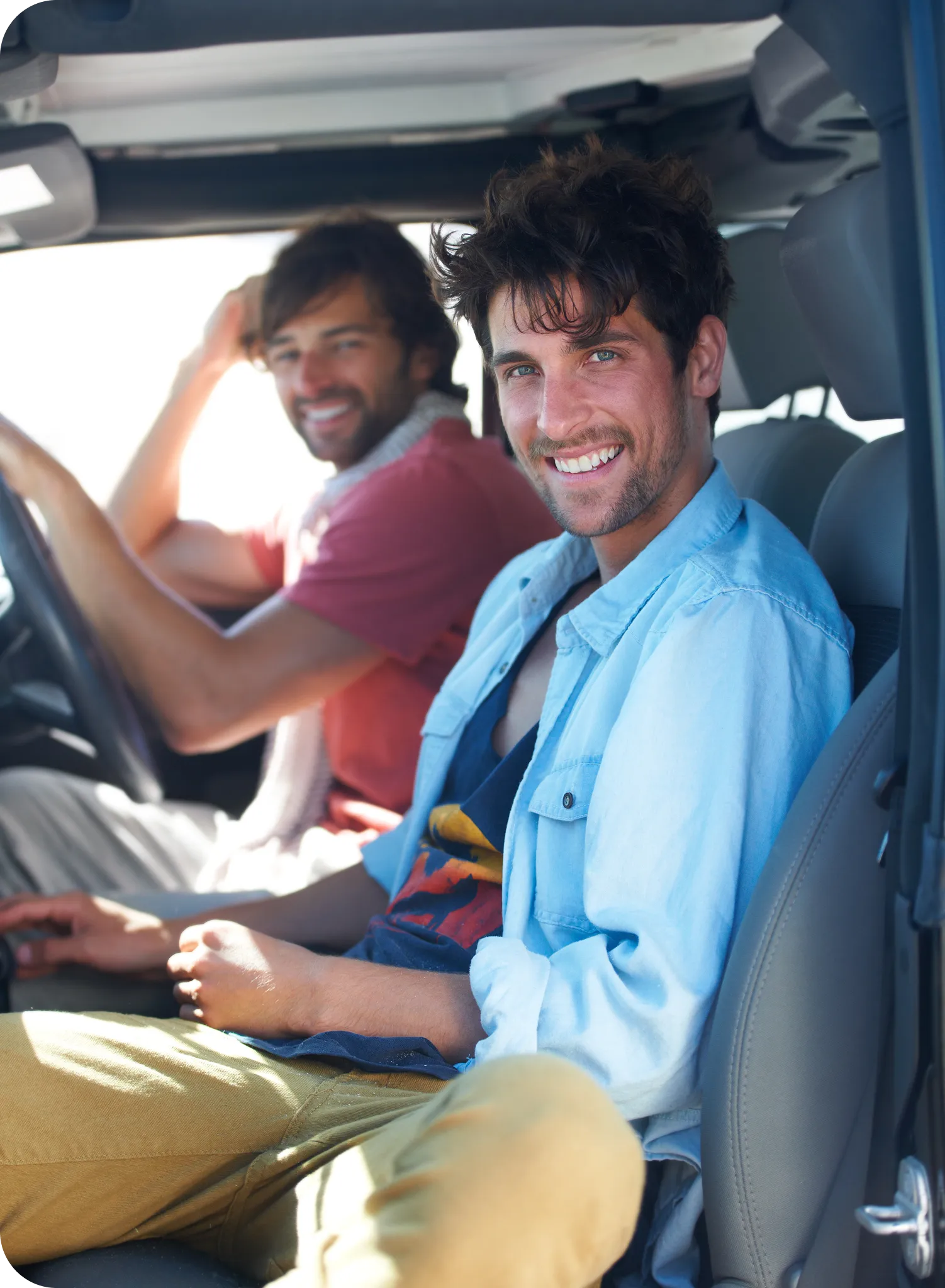 People in car